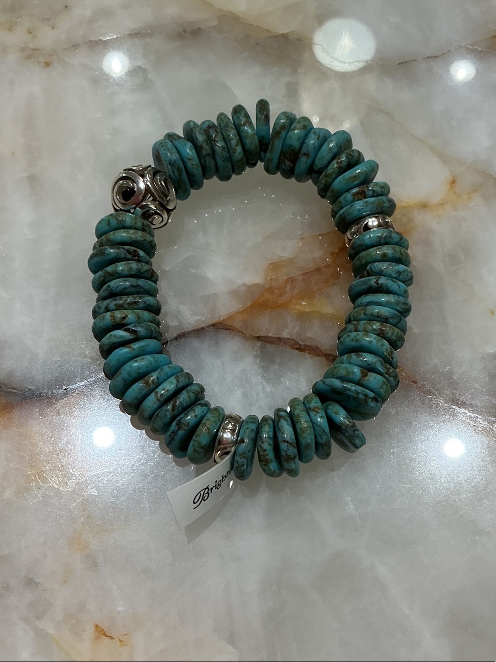 Brighton Turquoise Disk Bead Bracelet